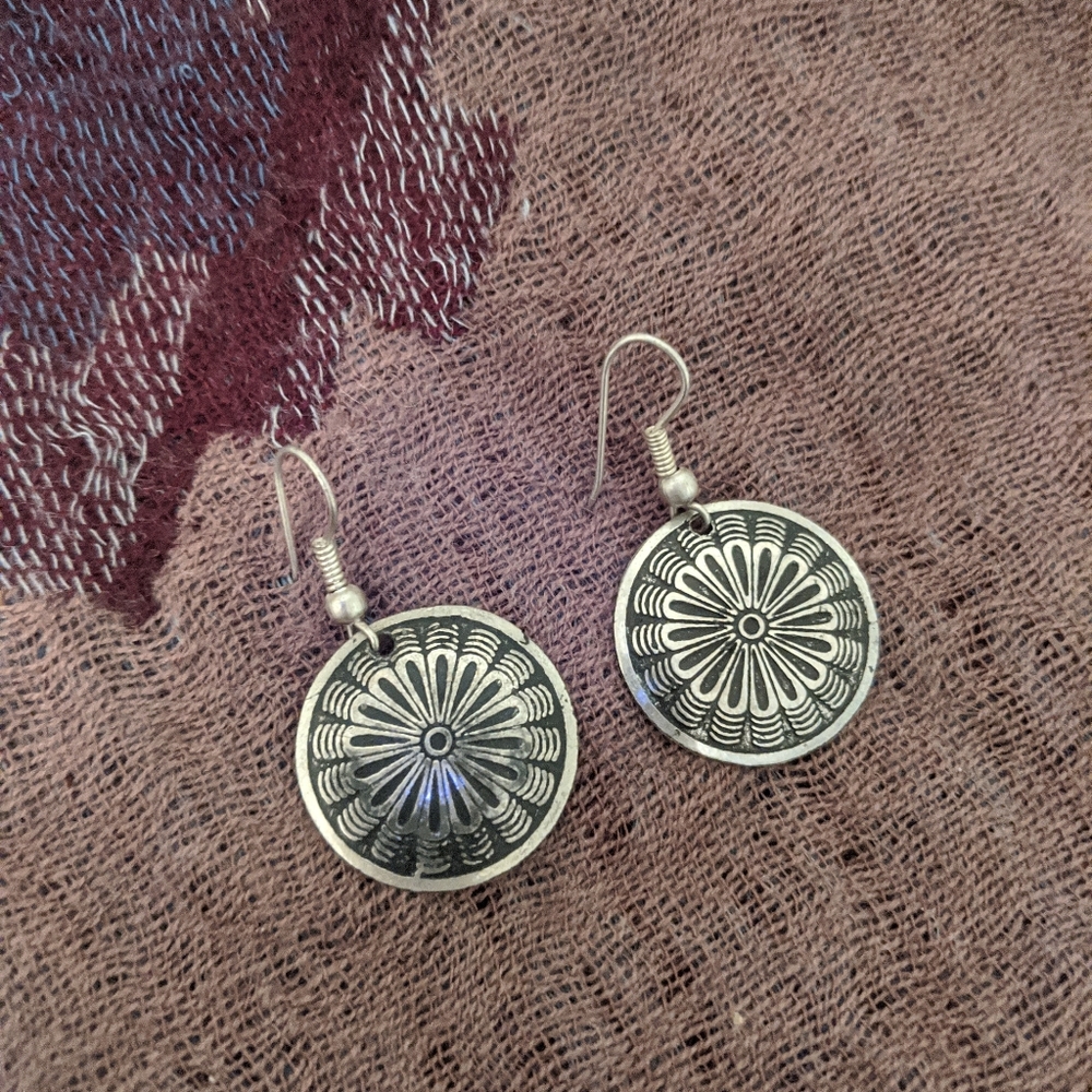 Silver earrings